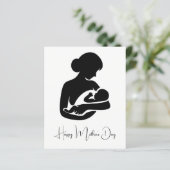 Carte de la Fête des mères avec nouveau-né (Debout devant)