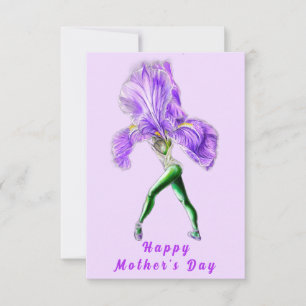 Carte de la fête des mères Ballerine Iris