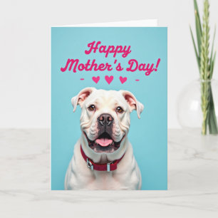 Carte de la fête des mères Bulldog souriant