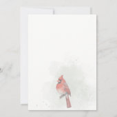 Carte de la fête des mères - Cardinal Bird (Dos)