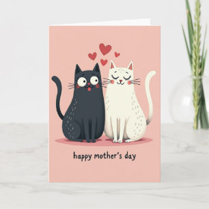 Carte de la Fête des Mères Chat Pastel