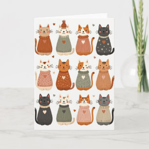 Carte de la Fête des Mères Chats Câlins