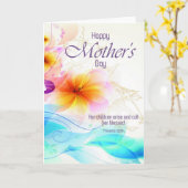 Carte de la fête des mères chrétiennes Bible Verse (Fleur jaune)