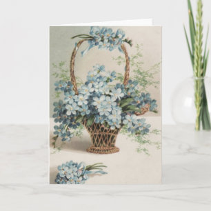 Carte de la fête des mères Corbeille de Myosotis