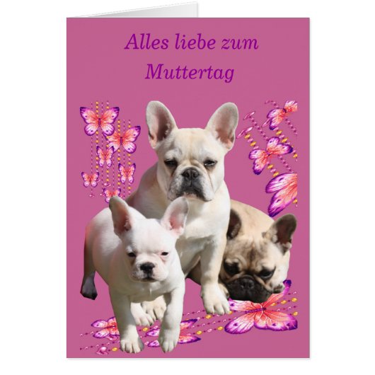 Carte de la Fête des mères de Bulldog (Devant)