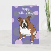 Carte de la fête des mères de Bulldog anglais (Devant)