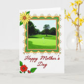 Carte de la fête des mères de golf (Fleur jaune)
