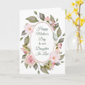 Carte de la Fête des Mères de la belle-fille Rose  (Fleur jaune)