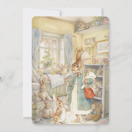 Carte de la fête des mères de lapin Peter (Devant)