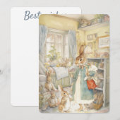 Carte de la fête des mères de lapin Peter (Devant / Derrière)