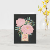 Carte de la fête des mères de Peony illustrée (Fleur jaune)
