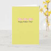 Carte de la fête des mères de porc (Fleur jaune)