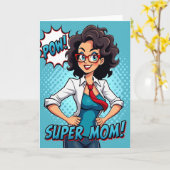 Carte de la fête des mères de style BD (Fleur jaune)