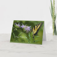 Carte de la fête des mères de Tiger Swallowtail or