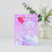 Carte de la fête des mères des petits éléphants (Debout devant)