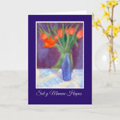 Carte de la Fête des Mères des Tulipes Rouges, Sal (Fleur jaune)