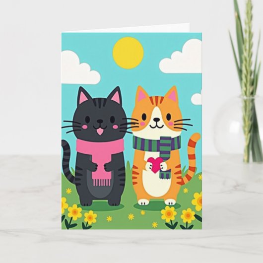 Carte de la fête des mères douce pour chats (Devant)