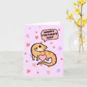 Carte de la fête des mères Dragon barbu (Fleur jaune)