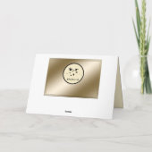 Carte de la fête des mères du coeur de l'or (Dos)