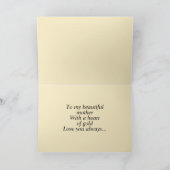 Carte de la fête des mères du coeur de l'or (Intérieur)