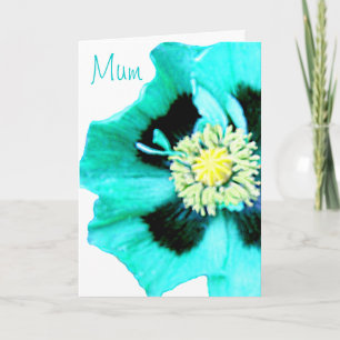 Carte de la Fête des Mères du Poppy bleu blanc