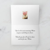 Carte de la fête des mères du Rose Dusky (Intérieur)