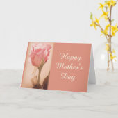 Carte de la fête des mères du Rose Dusky (Fleur jaune)