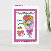 Carte de la fête des mères éléphant mère et fille  (Dos)