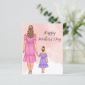 Carte de la Fête des mères et des filles du budget (Debout devant)