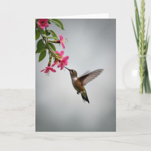 Carte de la fête des mères Fleur de Colibri