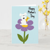 Carte de la Fête des Mères Fleur Pourpre (Fleur jaune)
