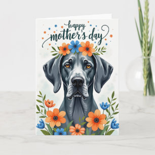 Carte de la fête des mères Floral Hound