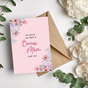 Carte de la fête des mères florale pour la mère bo