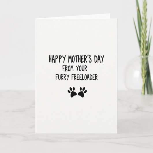 Carte de la fête des mères Furry Freeloader (Devant)