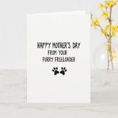 Carte de la fête des mères Furry Freeloader (Fleur jaune)