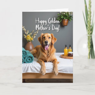 Carte de la Fête des Mères Golden Mother Happy Day