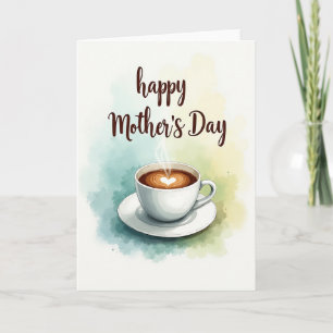 Carte de la fête des mères Heart Latte
