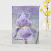 Carte de la fête des mères Iris (Fleur jaune)