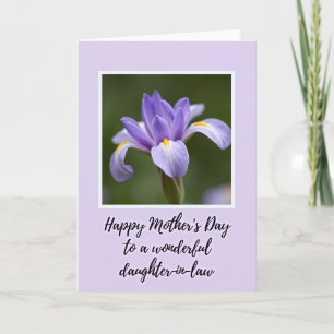 Carte de la fête des mères Iris Violet