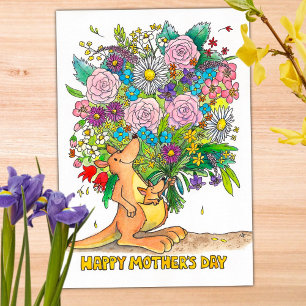 Carte de la fête des mères Kangaroo par Nicole Jan