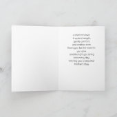 Carte de la fête des mères lapin vert menthe (Intérieur)