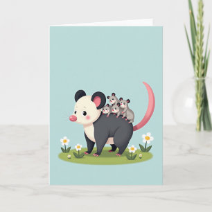 Carte de la fête des mères marsupiale