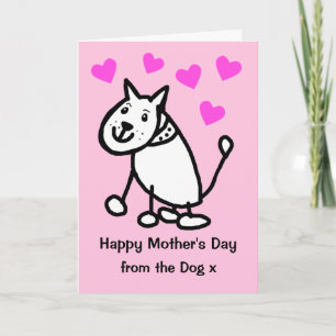 Carte de la fête des mères mignonne pour chien