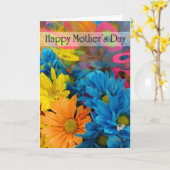 Carte de la fête des mères (multicolore) (Fleur jaune)