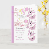 Carte de la fête des mères Nana avec fleurs et pap (Fleur jaune)