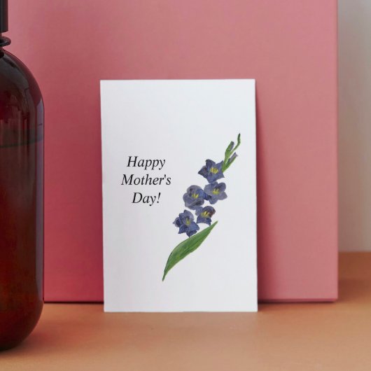 Carte de la fête des mères nénuphar à l'aquarelle 