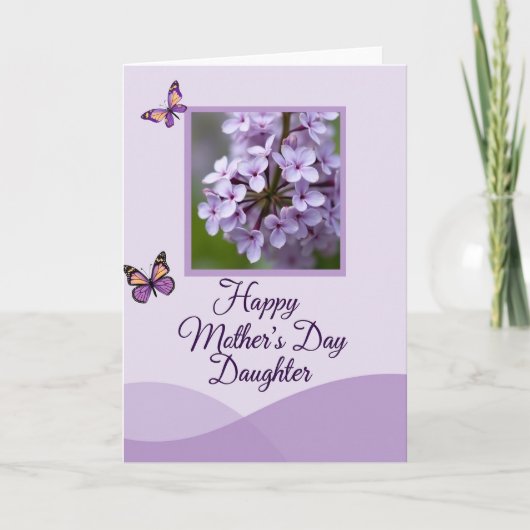Carte de la fête des mères Papillon Violet (Devant)