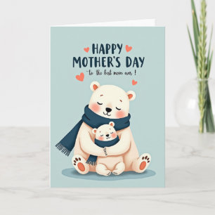 Carte de la Fête des Mères Pastel Ours