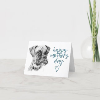 Carte de la fête des mères pour chien Boxer