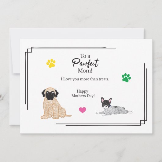 Carte de la Fête des Mères pour Chiens (Devant)